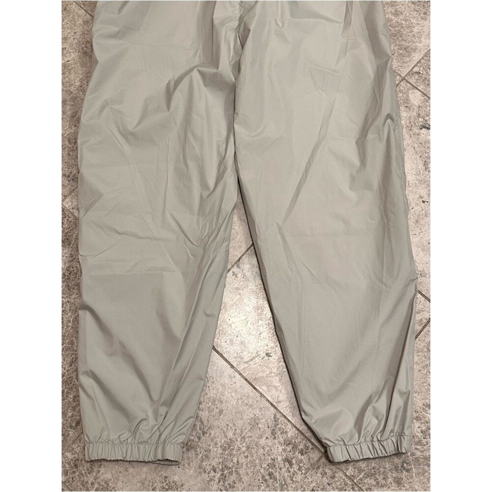 Vintage ProSpirit Nylon Track Pants NEW Large Taupe Sand Y2K Windbreaker Zip - Picture 9 of 9